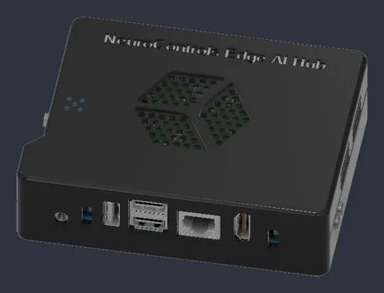 NeuroControls Edge AI Hub, CAD rendering