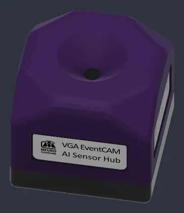 VGA event camera, CAD rendering